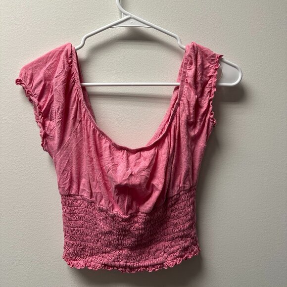 Me to We Pink Pacsun Off the Shoulder Top - Picture 3 of 3